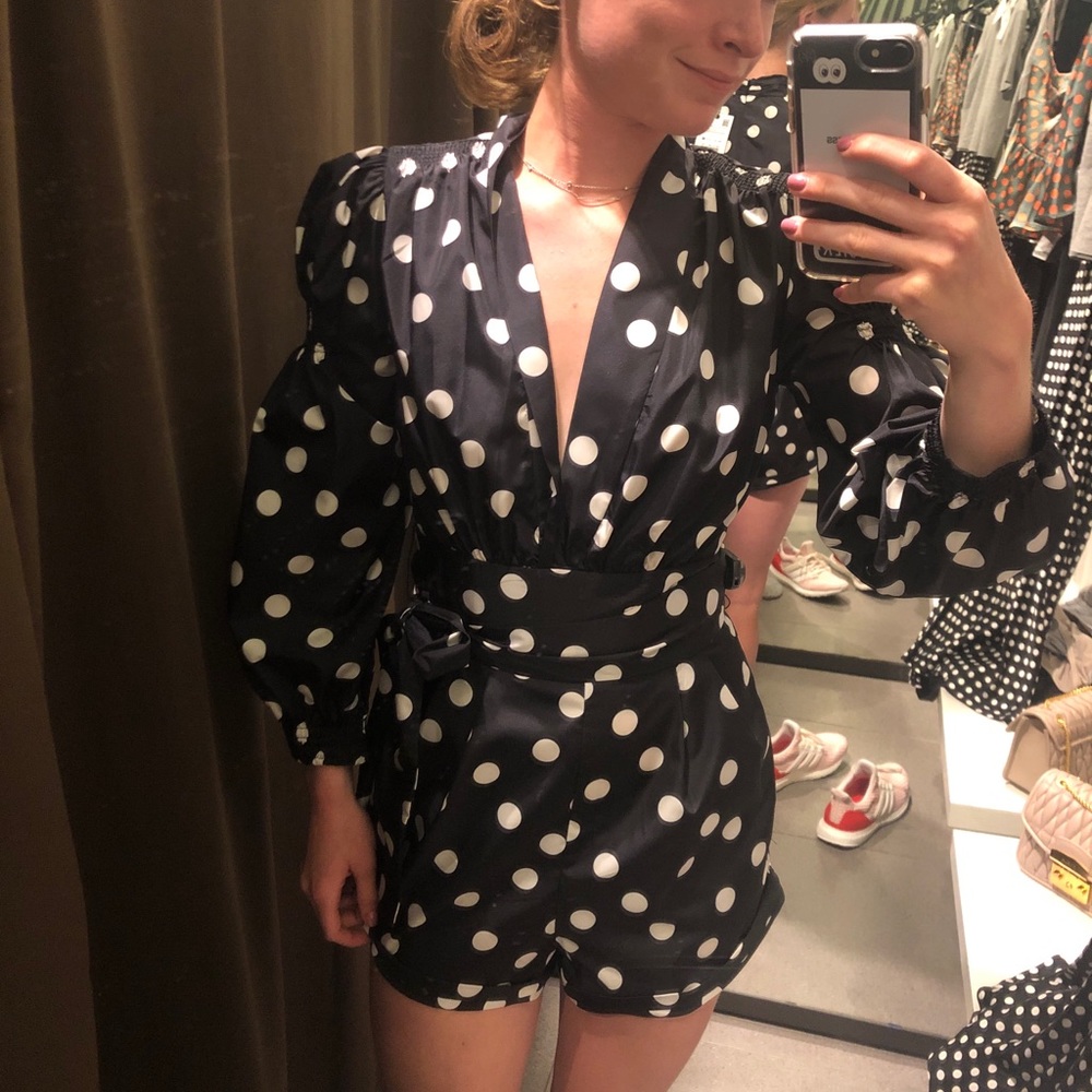 Zara polka dotted romper